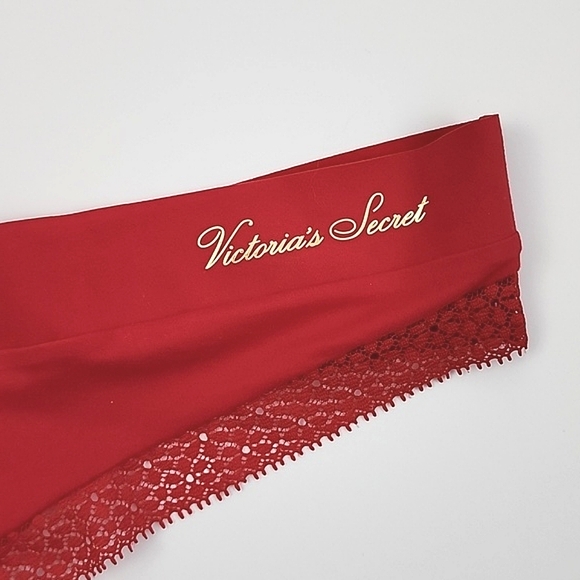 Victoria's Secret 2 Prs Red Very Sexy + Incredible Thong String Panties Sz Large - Picture 12 of 16